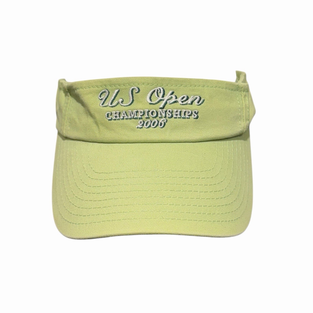 2006 Us Open New York Tennis Championship Green Embroidered Visor Hat Cap Htf